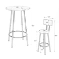 thumbnail image 5 of Bar table, equipped with 2 bar stools, with backrest and partition 68876, 5 of 9