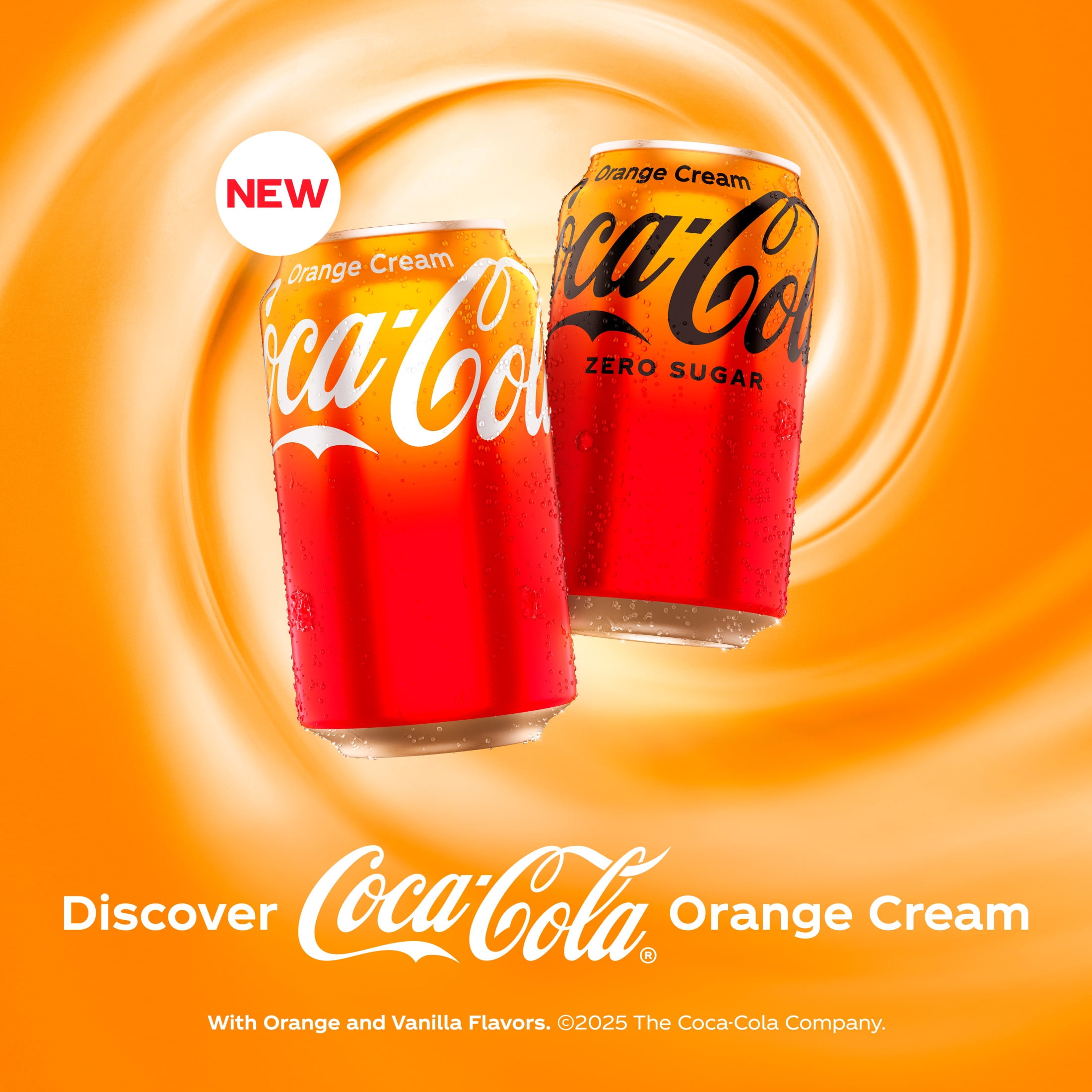 Coca-Cola Zero Sugar Orange Cream Soda Pop, 12 fl oz, 12 Pack Cans