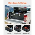 thumbnail image 2 of KFFKFF Heavy-Duty Aluminum Truck Bed Tool Box, Textured Storage Box with Side Handles and Locking Mechanism, Organizer Chest for Trailers, Pickups, Truck Beds, and RVs, 48"x19.5"x17.5", Black, 2 of 8