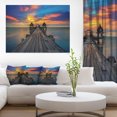 thumbnail image 1 of Large Pont en Bois vers un Soleil Lointain - Impression sur Toile, 1 of 3