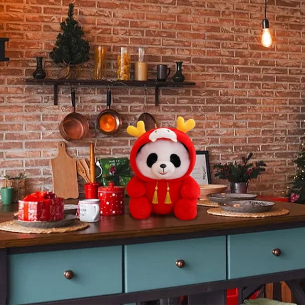 Fiudx Ofertas flash del día El juguete del tesoro del Año Nuevo chino se transforma en una muñeca de tela Año de la muñeca con la muñeca del sombrero Regalos del Año Nuevo chino para la decoración de