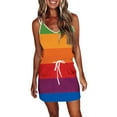 thumbnail image 1 of asddcavvf Robes pour Femmes Mode Décontractée Col en V Sans Manches Bretelles Dos Ouvert Imprimé Sexy, 1 of 4