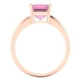 thumbnail image 4 of 2 ct Asscher Cut Simulated Pink Diamond Solitaire 14K Rose Gold Womens Engagement Ring, 4 of 5
