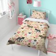 thumbnail image 4 of Pugs and Flowers Duvet Cover and Pillowcase Set for Single Bedding, Bedroom Accessories for Kids Teens, 4 of 5