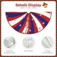 thumbnail image 5 of 4th of July Patriotic Tree Skirt 30 Inch Independence Day Red Blue White Stripe Holiday Tree Skirts for Summer Christmas Tree Decoration, 5 of 6