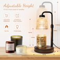 thumbnail image 2 of Candle Warmer Lamp with Timer, Dimmable Candle Warmer Lamp, Adjustable Height Candle Lamp, Electric Candle Lamp Warmer with 2 Bulbs, Present for Mom Mother's Day Christmas Home Decor - Black, 2 of 8