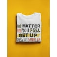 thumbnail image 3 of Get Up And Never Surrend Sweatshirt Women -Image by Shutterstock, Female 3X-Large, 3 of 4