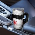 thumbnail image 5 of 40oz Tumbler,Multicolor Christmas Snowflake Pattern Insulated Tumblers with Removable Handle,Stainless Steel Double Vacuum Coffee Tumbler Cup with Straw for Home,Office,Travel,Party, 5 of 5