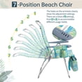 thumbnail image 2 of Ktaxon 17in Backpack Beach Chair, 7-Position Protable  Beach Chair, Light-Weight Foldable Camping Chair with Back Storage Bag & Shoulder Strap for Beach Poolside (Refreshing Hawaii), 2 of 9