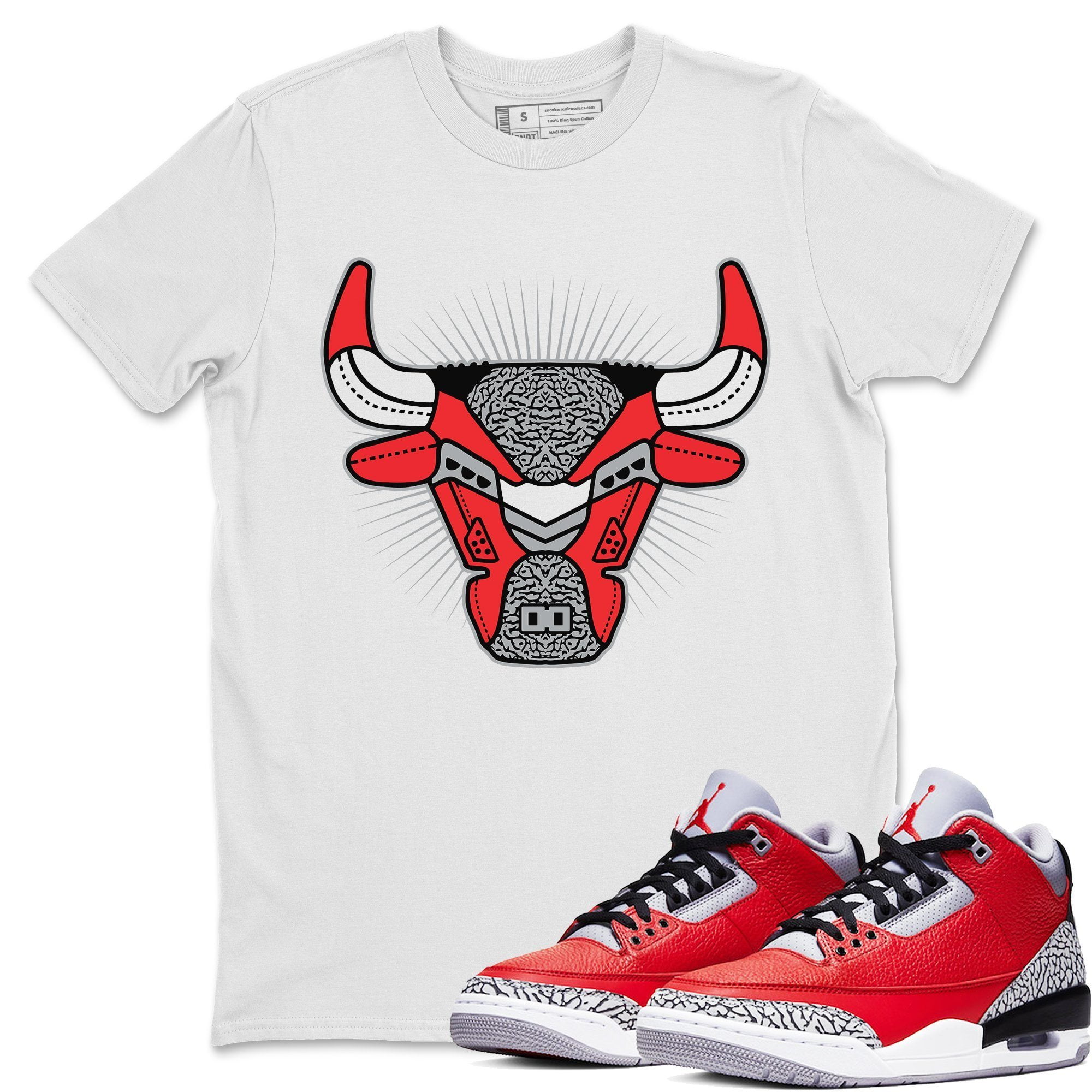Bull Head White T-Shirt Jordan 3 Retro 