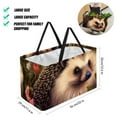 thumbnail image 2 of Hedgehog Large Capacity Reusable Foldable Oxford Cloth Laundry Basket Beach Bag Shopping Basket Grocery Bags, 2 of 7