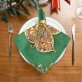 thumbnail image 6 of Iauyy Satin Napkins Set of 6- Butterfly- Green DIY Printing Decoration Cloth Napkin- Easy Care for Home/Party, 6 of 8