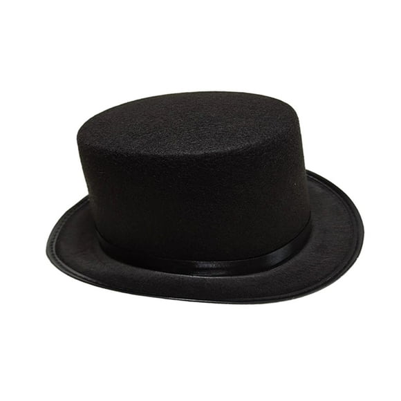 Sombrero de copa, disfraz de Halloween, sombrero de mago de copa plana, vestido para mujeres y hombres, sombreros Fedoras para S