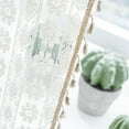 thumbnail image 4 of 2pcs Set Curtains Transparent Flower Embroidery Translucent Curtain Beige Embroidered Lace Curtains Vintage 59x87in, 4 of 5