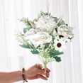 thumbnail image 4 of CuiLiyq Artificial Flowers, Faux Peonies Silk Flowers and Silk Hydrangea Bouquet, 1 Bundle Simulation Flowers for Wedding Table Centerpiece Floral Vase Decor, 11.8" x 5.9" (A), 4 of 6