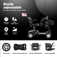 thumbnail image 3 of BTMWAY Mobility Scooter, 4 Wheels Electric Scooter for Seniors, Compact Folding Travel Mobility Scooters for Adult, Transformer Mobility Scooter with Swivel Seat, Cup Holder Front&Rear LED Light, Gray, 3 of 12