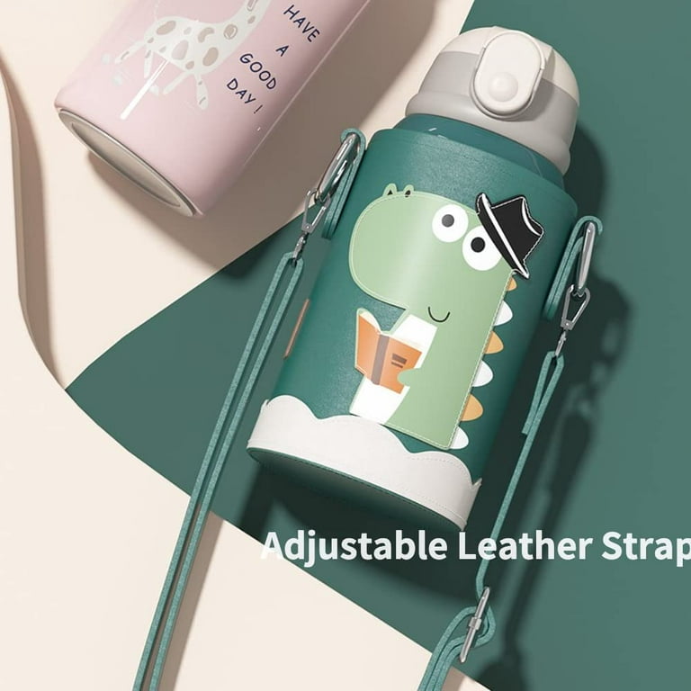 550ml Insulation Thermos Water Bottle with Cup Sleeve Cute