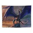 thumbnail image 5 of Creowell  Purple Dragon Tapestry Medieval Fantasy Animals Wall Decor Tapestries Hippie Art Aesthetics Wall Hanging Tapestry for Men Home Living Room Dorm Bedroom 60x50inch, 5 of 6