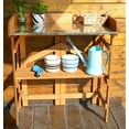 thumbnail image 2 of Merry Garden Folding Utility Table & Potting Bench, Natural Stained With Adjustable Shelf, 2 of 2