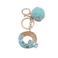 thumbnail image 1 of Flmtop Letter Pendant Plush Ball Key Chain Resin Sequin Buckle Keyring Holder Charm Decoration, 1 of 10