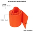 thumbnail image 4 of Uxcell 1 Count Braided Cable Sleeves, PET Heat Shrinkable Cord Protector Orange 1 3/8inch x 3ft, 4 of 6