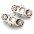 thumbnail image 3 of Riwcyla 2Pcs Remote Control Steering Cup, Aluminum Alloy Silver Remote Control Front Steering Cup Replacement for Corally Kronos 6S 18, 3 of 6