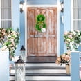 thumbnail image 4 of Easter Bunny Spring Wreath for Front Door,Easter Bunny Wreath with Green Leaves and Flowers,Greeny Wreath with Linen Bow for Easter Decoration,Wall Window Home Indoor Outdoor, 4 of 7