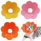 thumbnail image 1 of 3 piezas de collar de recuperación para gatos, conos de protección para gatos, cono de girasol para gatos, antilamidos (rosa, naranja, amarillo) (S), 1 of 5