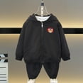 thumbnail image 4 of CYRBOKO Toddler Boys Hooded Jeckets, Lightweight Zip up Spring Long Sleeve Jeckets with Pockets Black Size 1-2 T, 4 of 5