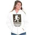 thumbnail image 4 of Warning Hike Your Own Risk Bigfoot Zip Up Hoodie Men's Women's Brisco Brands S, 4 of 6