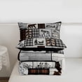 thumbnail image 4 of Rustic Cabin Comforter Set Twin Size Country Farmhouse Buffalo Plaid Bedding Sets,Woodland Bear Deer Wolf Bed Comforter Hunting Animal Wildlife Quilt Black Brown Grey Camper Car Decor, 4 of 7