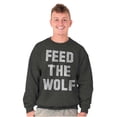 thumbnail image 4 of Feed The Wolf Sarcastic Hangry Gym Sweatshirt for Men or Women Brisco Brands L, 4 of 6