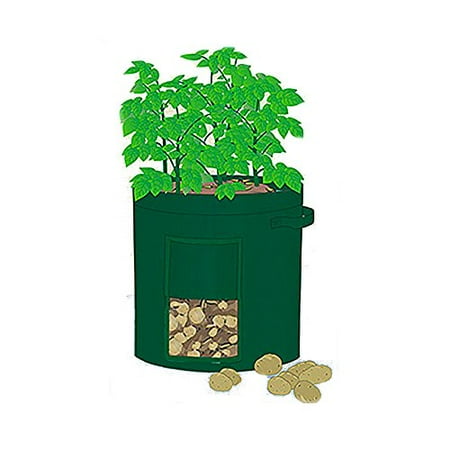 Mr. Garden 6Pack 10 Gal Grow Bag, Potato Patio Planter Radish/Turnip Planter, Plant Tub with Access Flap for Harvesting, 14" Diameter X 18" Height