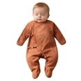 thumbnail image 5 of Newborn Preemie Footed Sleeper Gown With Mitten Cuffs Side Baby Footed Print Infant Play For 0 6 Months Sleep & Play One-Piece Bodysuit, 5 of 8