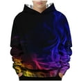 thumbnail image 1 of Zwiiyzr 2025 4-14 Ans Sweat à Capuche Garçon Manches Longues T-Shirt Imprimé Col Rond Noir, 1 of 3