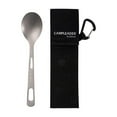 thumbnail image 4 of Titanium Camping Tableware with Bag Durable Extra Strong Camping Cutlery Portable Flatware Camping Utensils for Household Backpacking Travel Spoon Black Bag, 4 of 10