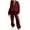 Wine, variant on 2PC Sweatsuit for Women Long Sleeve Zip Up Hoodie Elastic Waist Cuffed Joggers Tracksuit Set with Pockets Wine L