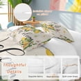 thumbnail image 2 of 3 Piece Yellow Lemon Duvet Cover Set Full Size,Microfiber Comforter/Quilt Cover with Corner Ties and 2 Pillowcases,Rustic Flower Butterfly Farmhouse Beige All Season Soft Bedding with Zipper Closure, 2 of 8