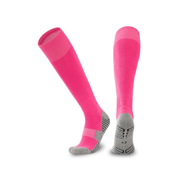 Calcetines deportivos de fútbol de tubo largo para exteriores, calcetines deportivos antideslizantes hasta la rodilla, calcetines deportivos para correr con fondo de toalla que absorben el