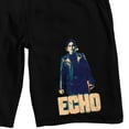 thumbnail image 2 of Echo Character & Logo Men's Black Sleep Pajama Shorts-3XL, 2 of 3