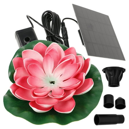HOMEMAXS 1 Set Landscaping Lotus-shape Solar Fountain Floating Water Landscape Garden Solar Fountain