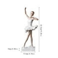 thumbnail image 2 of Artificial Ballerina Figurine Home Office Decor, Ballet Statue Art Sculpture With Elegant Dance Posture, Collectible Gift For Girls Women Living Room Bedroom Tabletop Shelf Decoration, 2 of 5