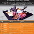 thumbnail image 4 of Premium Cheese Knives Set: 6-Piece Stainless Steel Cheese Knife Set for Charcuterie with Spreader, Fork and Case. (Great Gift Set), 4 of 7