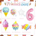 thumbnail image 2 of Set de globos PRELITER Pink Ice Cream Number 6 Sweet Six, 2 of 7