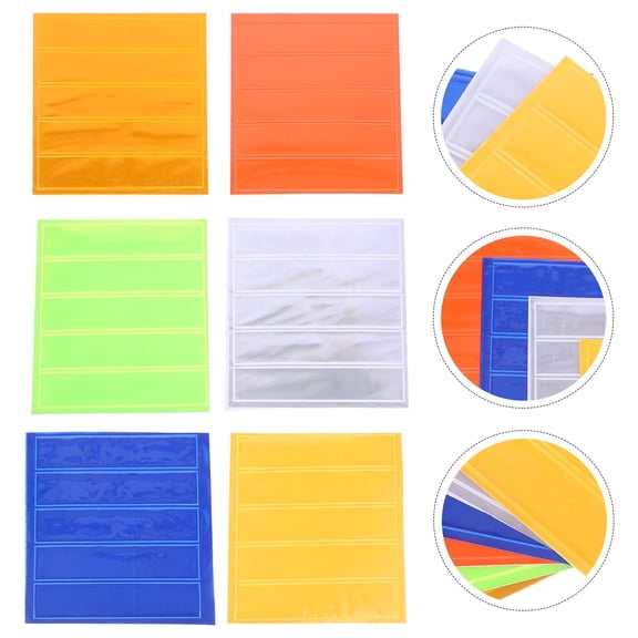 OATIPHO 6Pcs Replaceable Wheel Reflectors for Bikes Premium PVC Plastic Reflective Signs