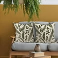 thumbnail image 3 of Olive Green Leaf Plant Pillow Covers 18X18 Inch Set of 2 Tropical Fern Herbs Botanical Leaves Floral Decorative Pillow Cases Vintage Cushion Case Farmhouse Home Decor for Couch Sofa Porch Outdoor, 3 of 6