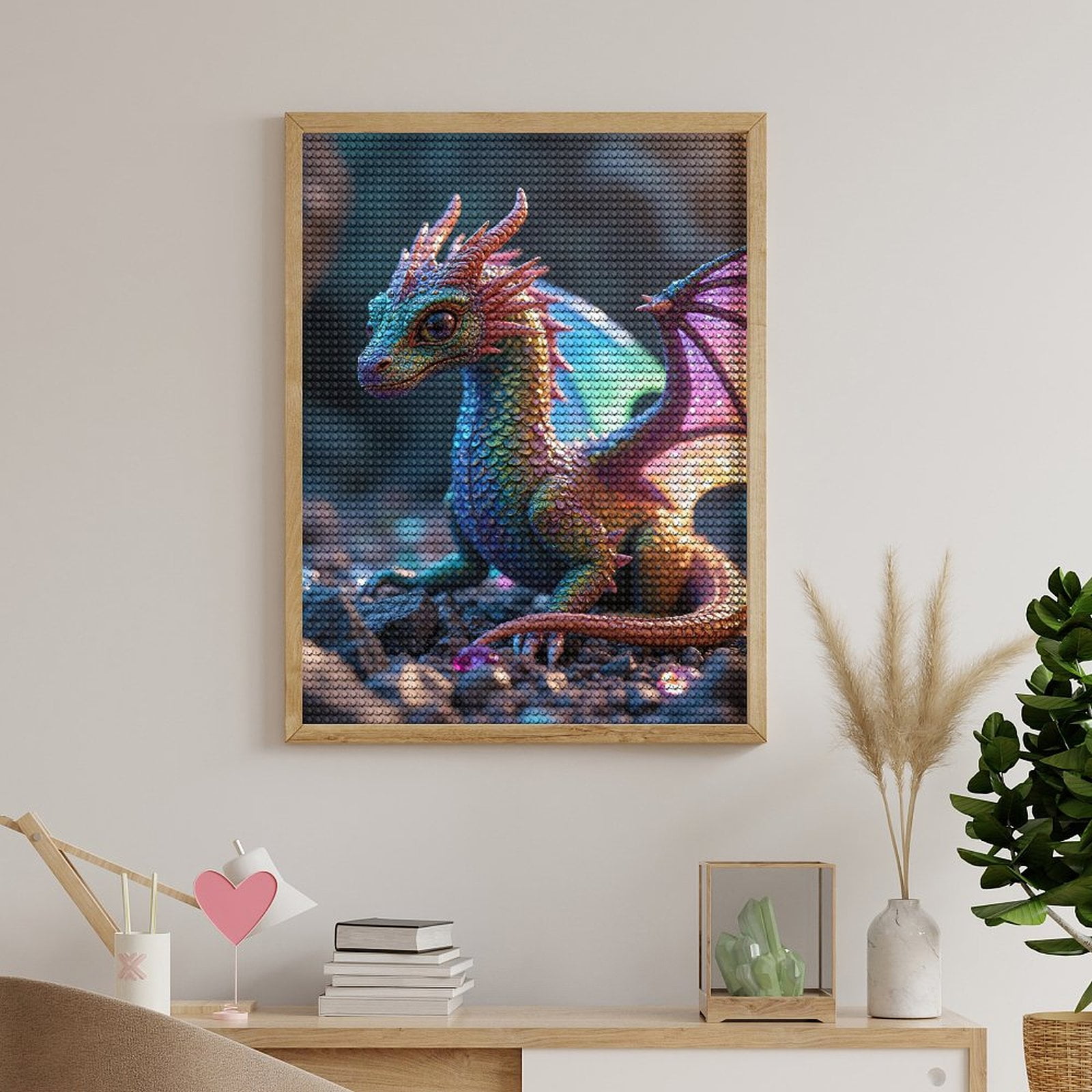 Diamond Art Kits for Adults, Small Colorful Fantasy Creature 5D Diamond Painting Kits for Adults Beginners, DIY Full Drill Diamond Painting, Gem Art and Crafts 12x16