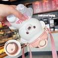 thumbnail image 3 of Bear Water Bottle With Straw, Kawaii Leak-proof Water Jug With Adjustable Shoulder Strap For Camping Travel-xinhan, 3 of 5