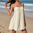 thumbnail image 5 of Elara Women's Tie Strap Dress Sweetheart Neck Lightweight Cami Mini Dress for Summer Beach Vacation Casual Wear, 5 of 6