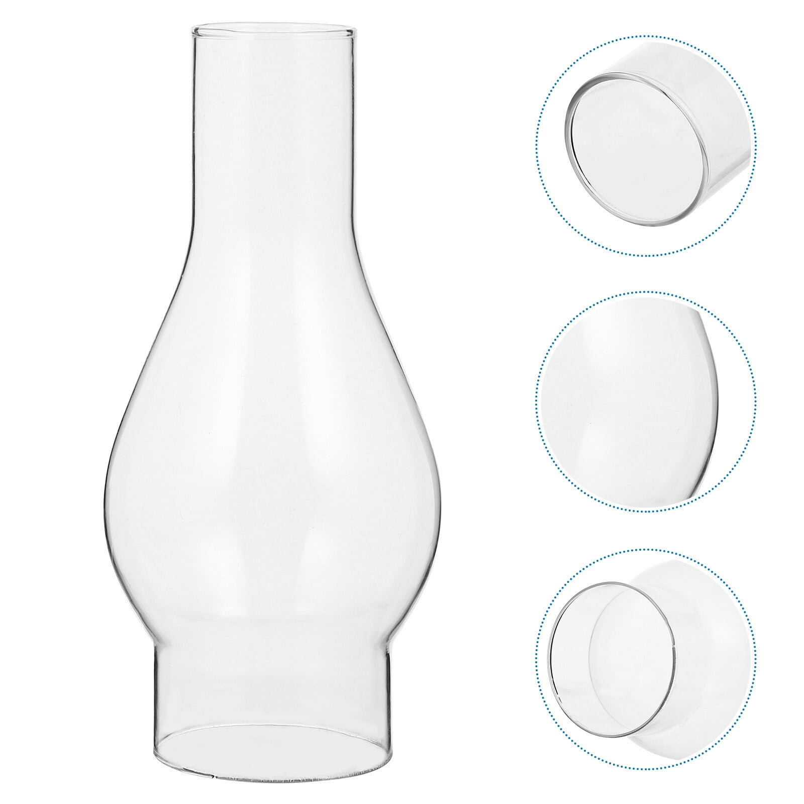 3 Inch by 7 Inch Clear Glass Oil Lamp Chimney for Vintage and